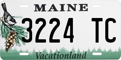 ME license plate 3224TC
