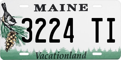 ME license plate 3224TI