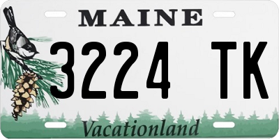 ME license plate 3224TK