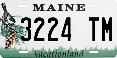 ME license plate 3224TM