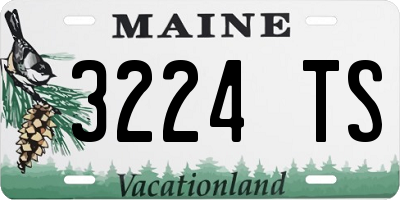 ME license plate 3224TS