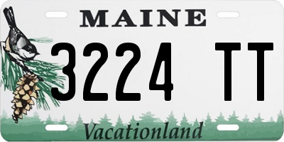 ME license plate 3224TT