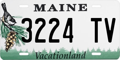 ME license plate 3224TV