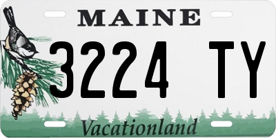 ME license plate 3224TY