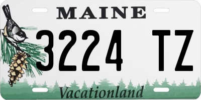 ME license plate 3224TZ