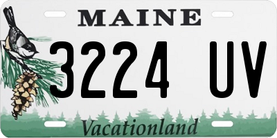 ME license plate 3224UV