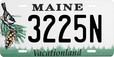 ME license plate 3225N