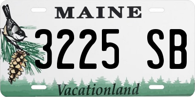 ME license plate 3225SB