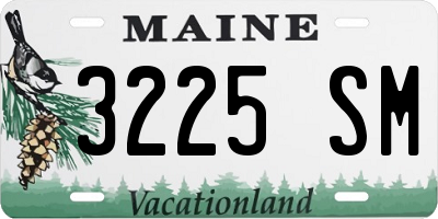 ME license plate 3225SM