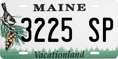 ME license plate 3225SP