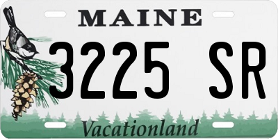 ME license plate 3225SR