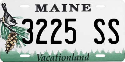 ME license plate 3225SS