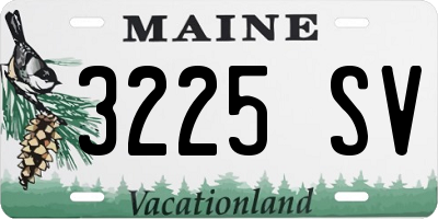ME license plate 3225SV