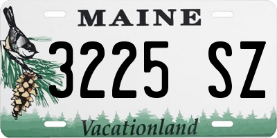 ME license plate 3225SZ