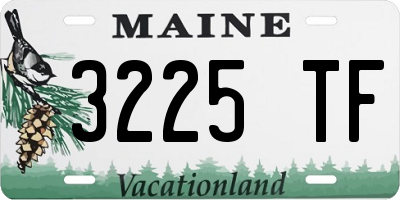 ME license plate 3225TF