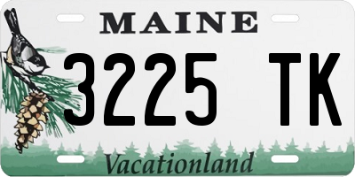 ME license plate 3225TK