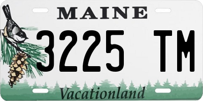 ME license plate 3225TM