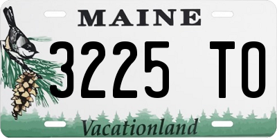 ME license plate 3225TO