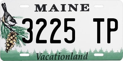 ME license plate 3225TP