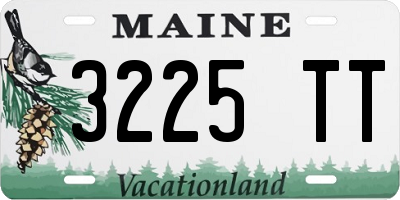 ME license plate 3225TT