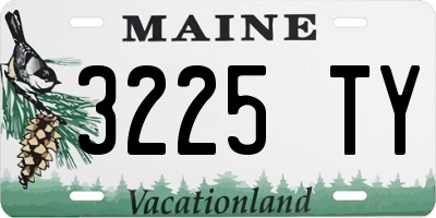 ME license plate 3225TY