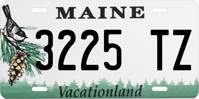 ME license plate 3225TZ