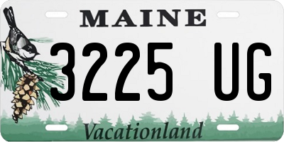 ME license plate 3225UG