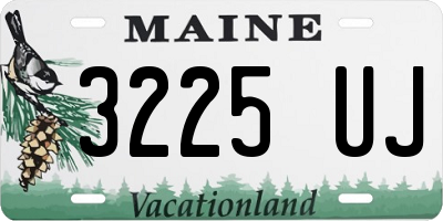 ME license plate 3225UJ
