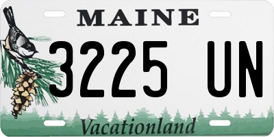 ME license plate 3225UN