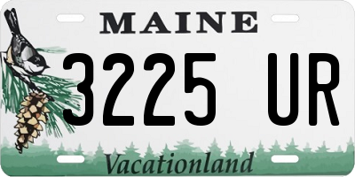 ME license plate 3225UR