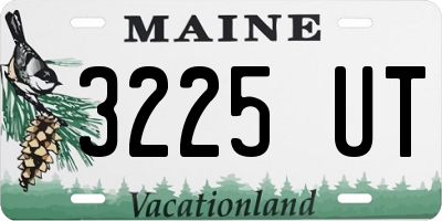 ME license plate 3225UT