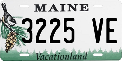 ME license plate 3225VE