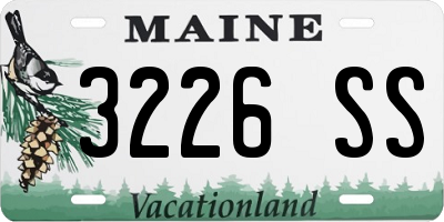 ME license plate 3226SS