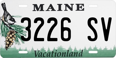 ME license plate 3226SV