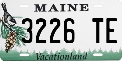 ME license plate 3226TE