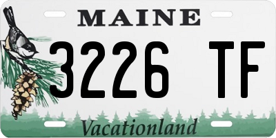 ME license plate 3226TF