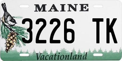 ME license plate 3226TK