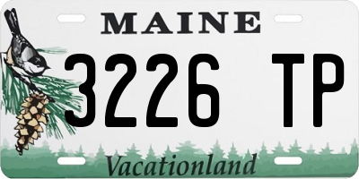 ME license plate 3226TP