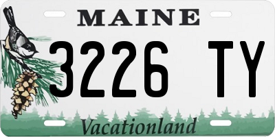 ME license plate 3226TY