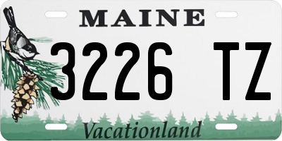 ME license plate 3226TZ