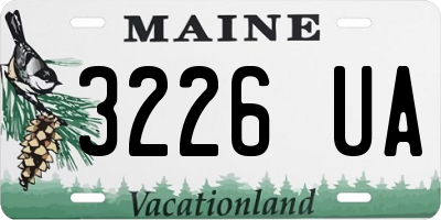 ME license plate 3226UA