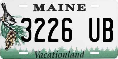 ME license plate 3226UB