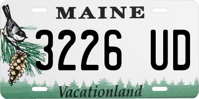 ME license plate 3226UD