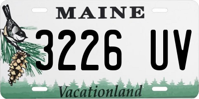 ME license plate 3226UV