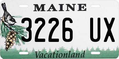 ME license plate 3226UX