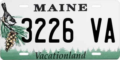 ME license plate 3226VA