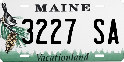 ME license plate 3227SA