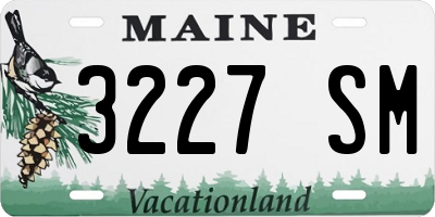ME license plate 3227SM