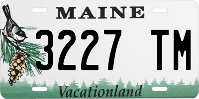 ME license plate 3227TM