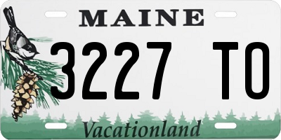 ME license plate 3227TO